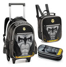 Kit Mochila Rodinha + Estojo + Lancheira